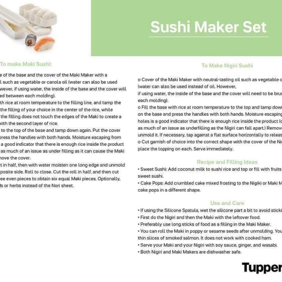Tupperware Sushi Maker- Maki and Nigiri - Picture 3 of 4